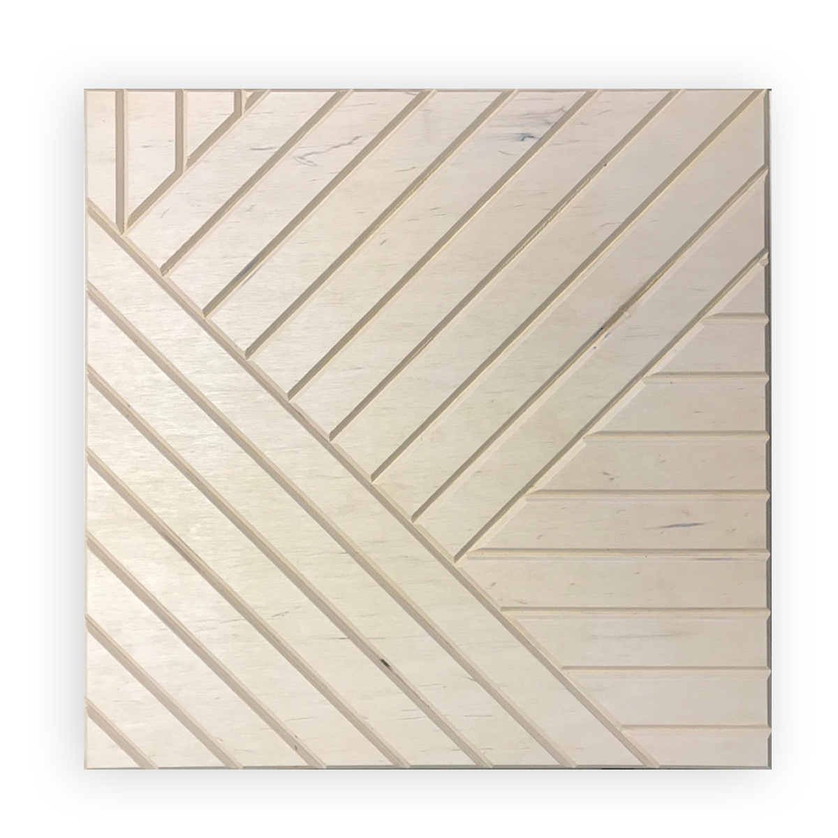 Panel ścienny frezowany drewniany NATURE 50x50 - nielakierowany