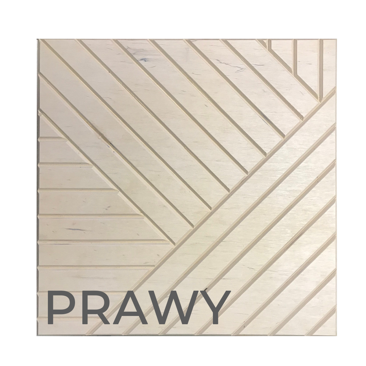 Panel ścienny frezowany drewniany NATURE 50x50 - nielakierowany