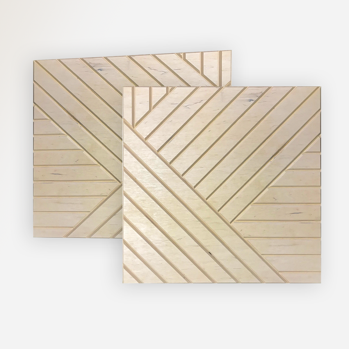 Panel ścienny frezowany drewniany NATURE 50x50 - nielakierowany